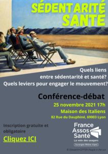 Conférence-débat : Sédentarité et santé
